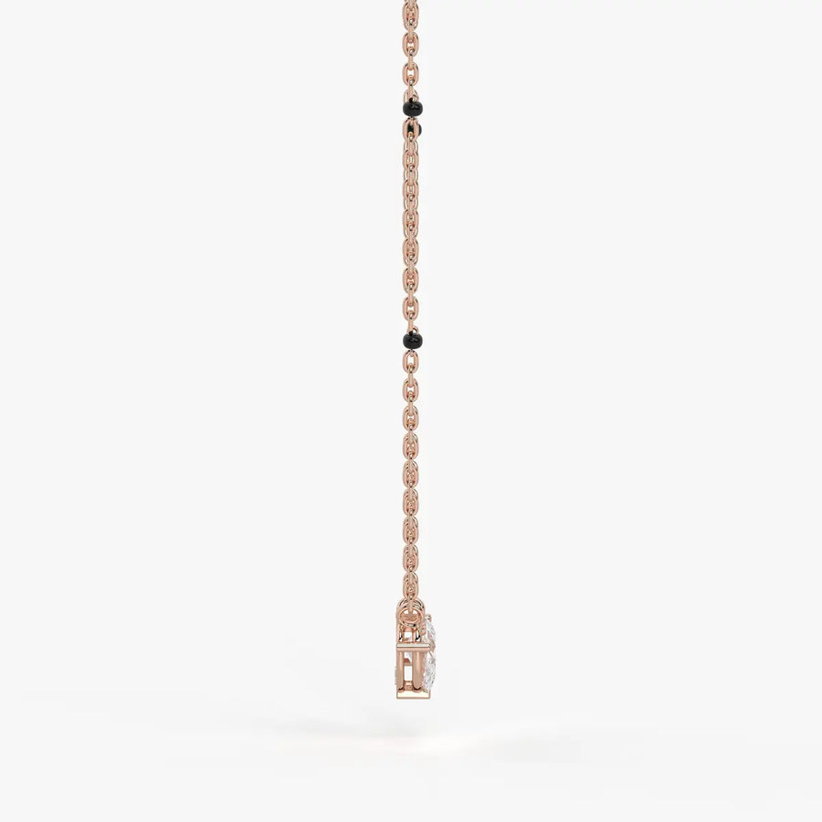 Oval Solitaire Pendant Mangalsutra