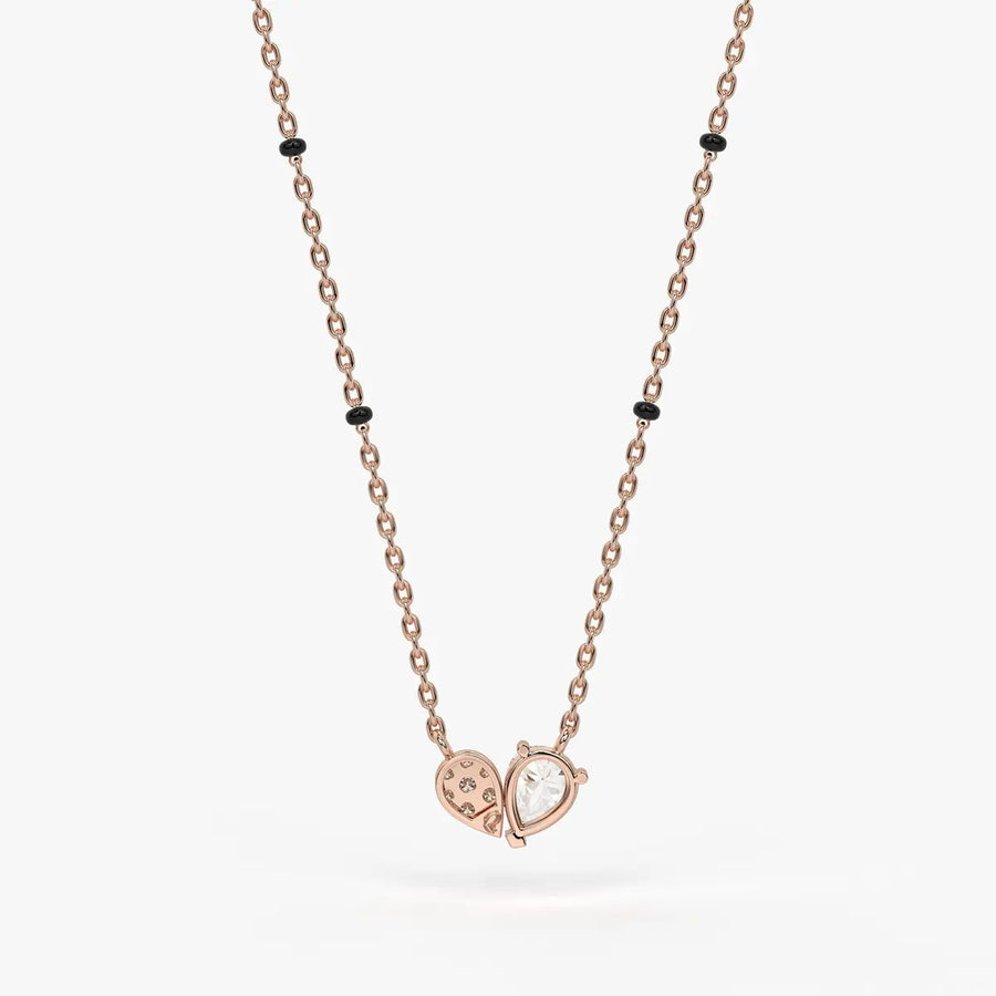 Oval Solitaire Pendant Mangalsutra
