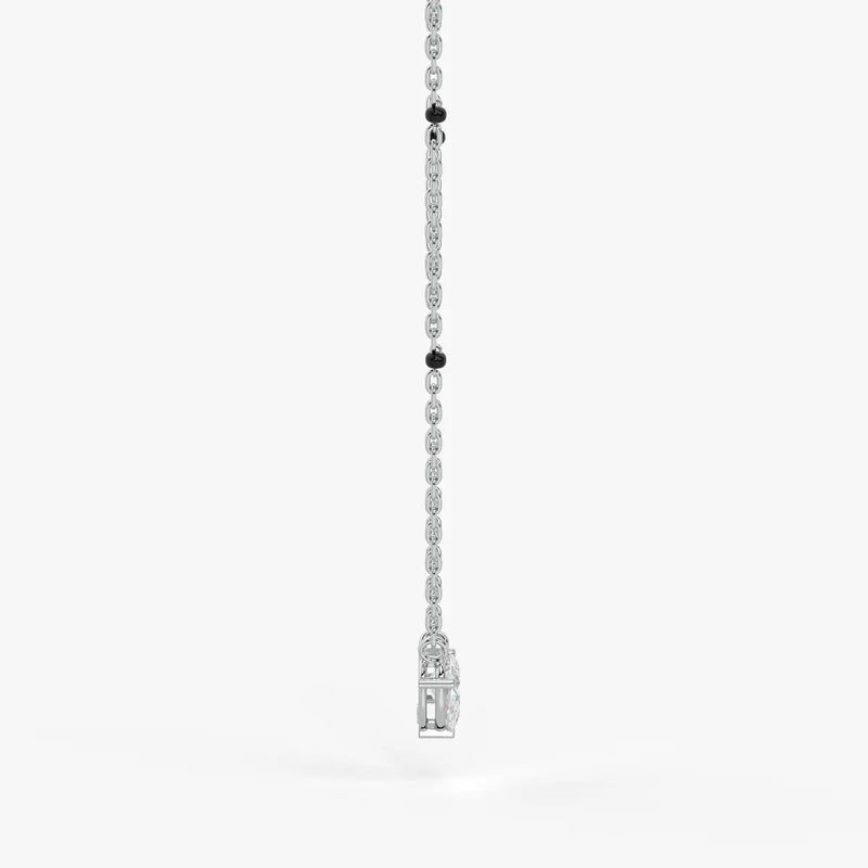 Oval Solitaire Pendant Mangalsutra