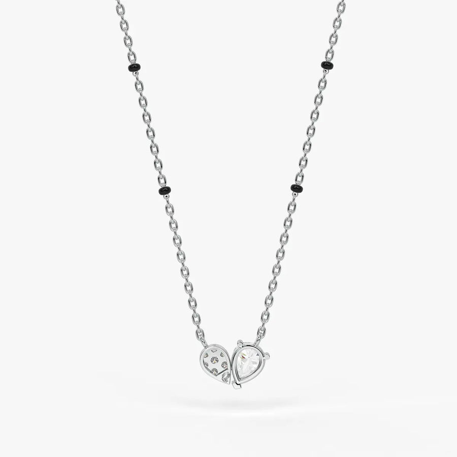 Oval Solitaire Pendant Mangalsutra