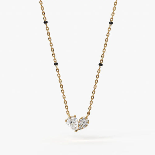 Oval Solitaire Pendant Mangalsutra