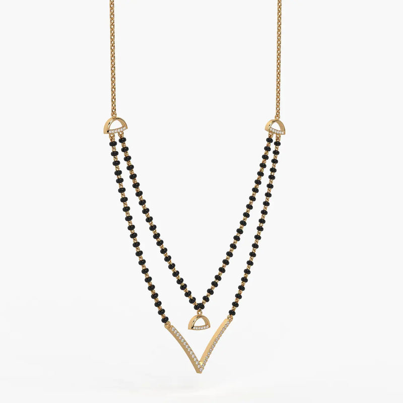 Floating V Accent Mangalsutra