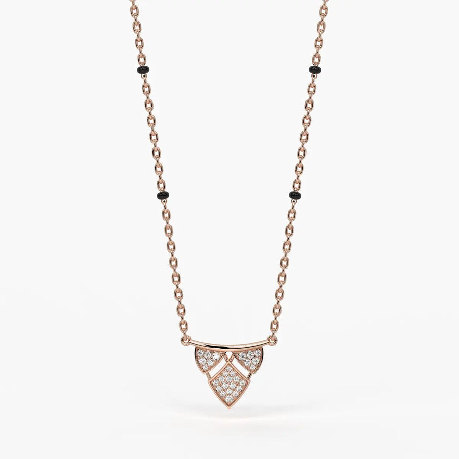 Chevron Shield Pendant Mangalsutra