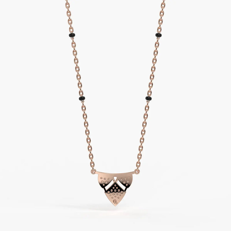 Chevron Shield Pendant Mangalsutra
