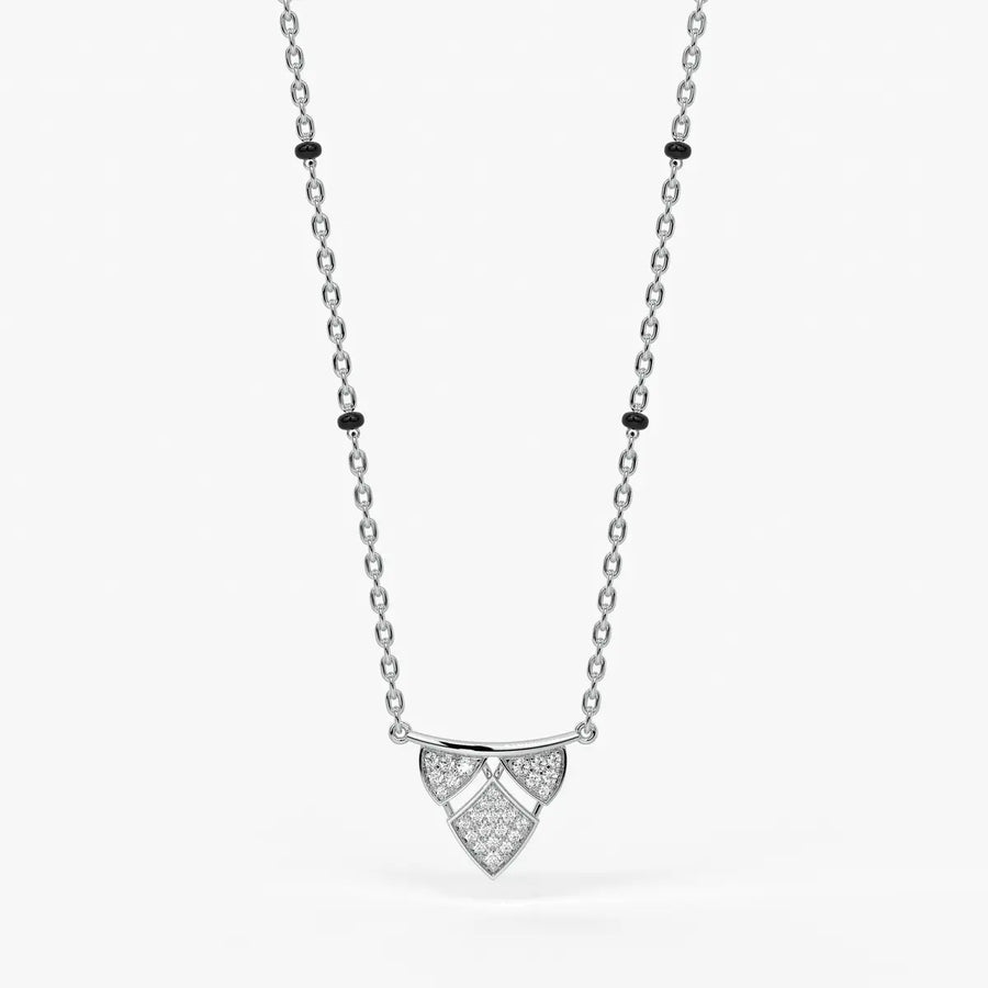 Chevron Shield Pendant Mangalsutra