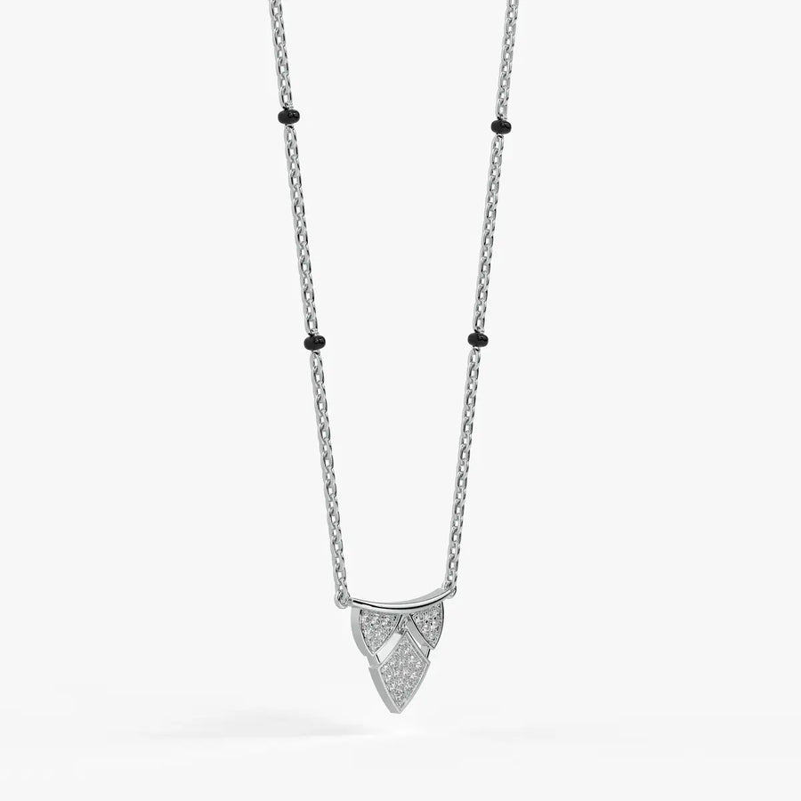 Chevron Shield Pendant Mangalsutra