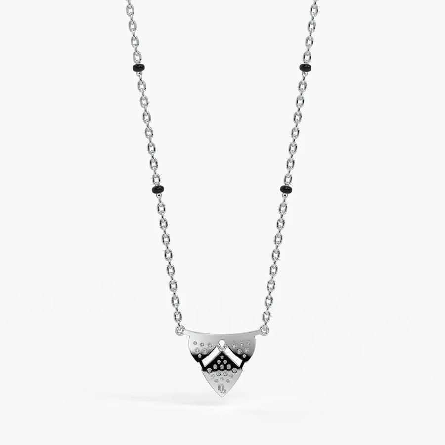 Chevron Shield Pendant Mangalsutra