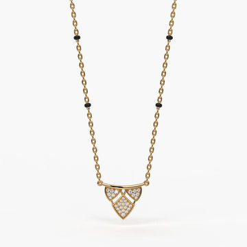 Chevron Shield Pendant Mangalsutra
