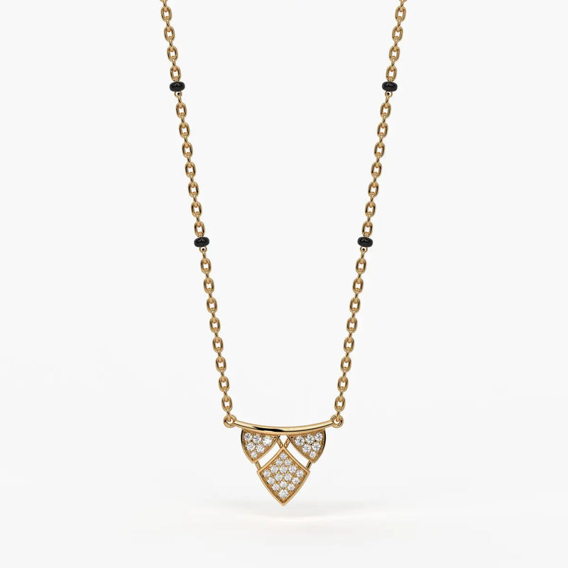 Chevron Shield Pendant Mangalsutra