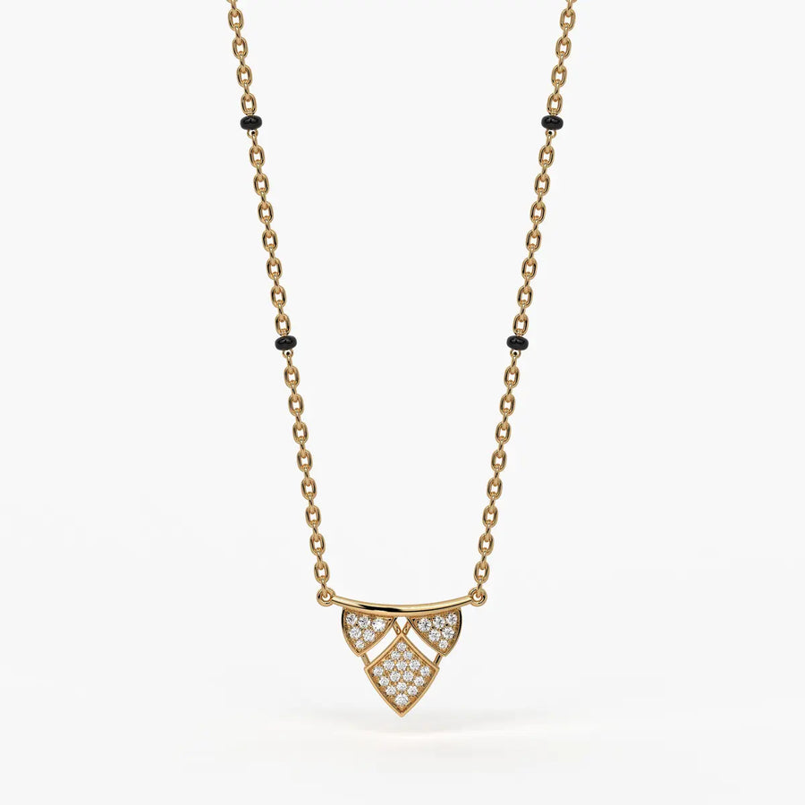 Chevron Shield Pendant Mangalsutra