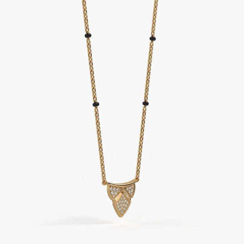Chevron Shield Pendant Mangalsutra
