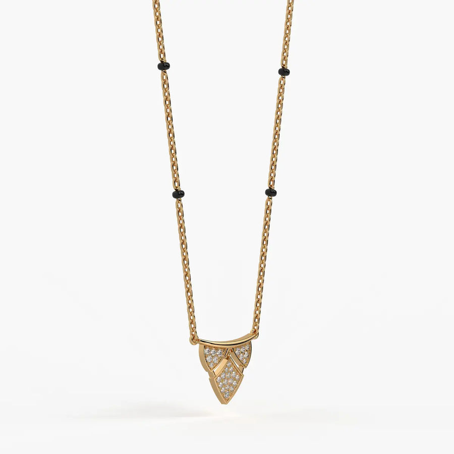 Chevron Shield Pendant Mangalsutra