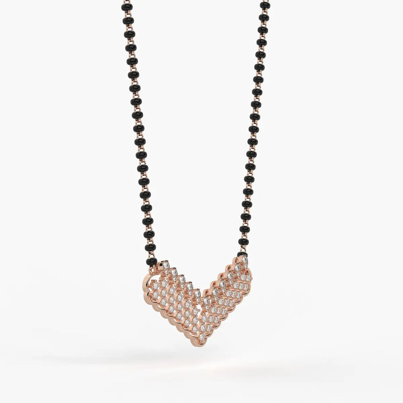Chevron Cluster Mangalsutra Necklace