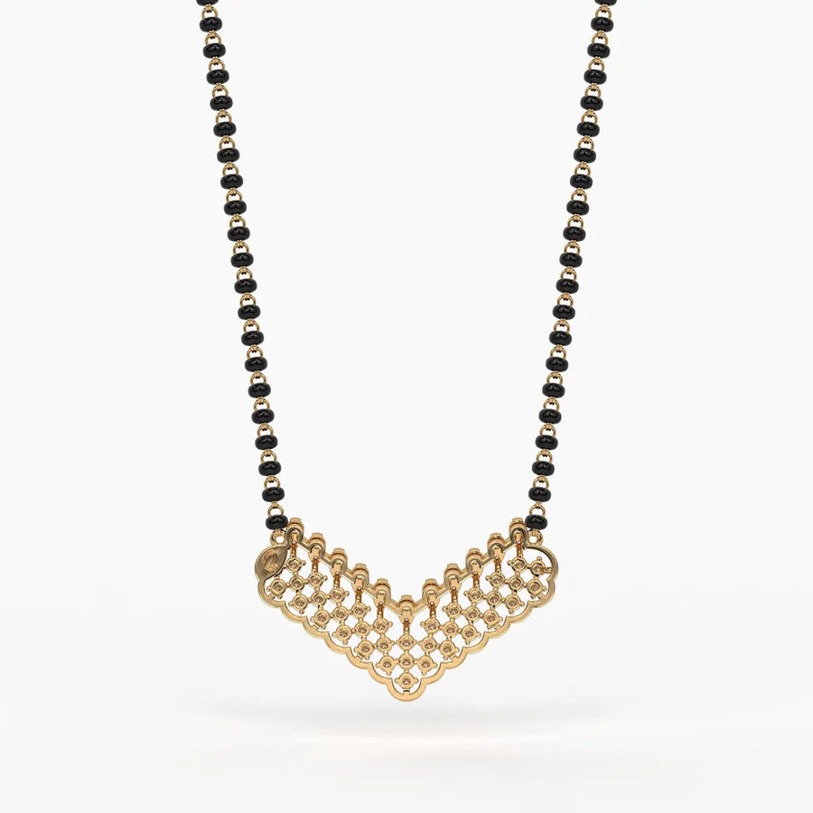 Chevron Cluster Mangalsutra Necklace