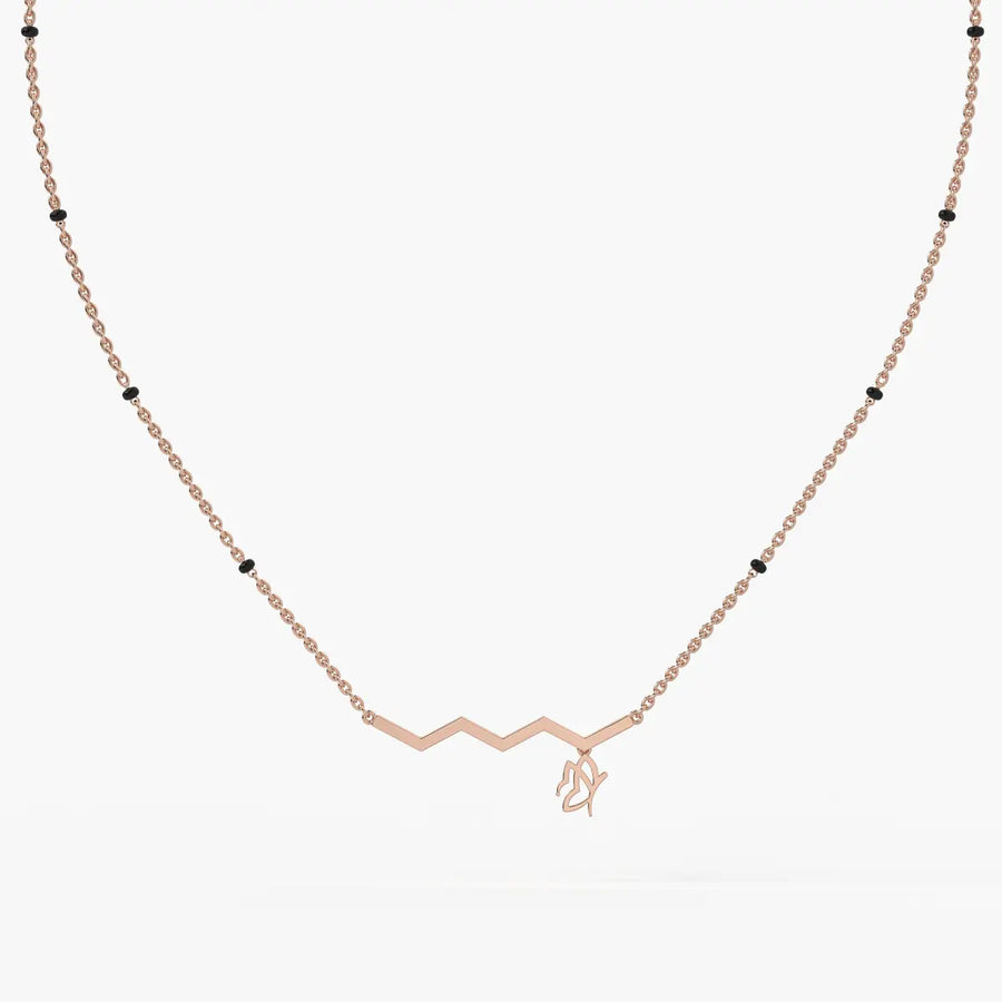 Averra Zigline Charm Mangalsutra Necklace