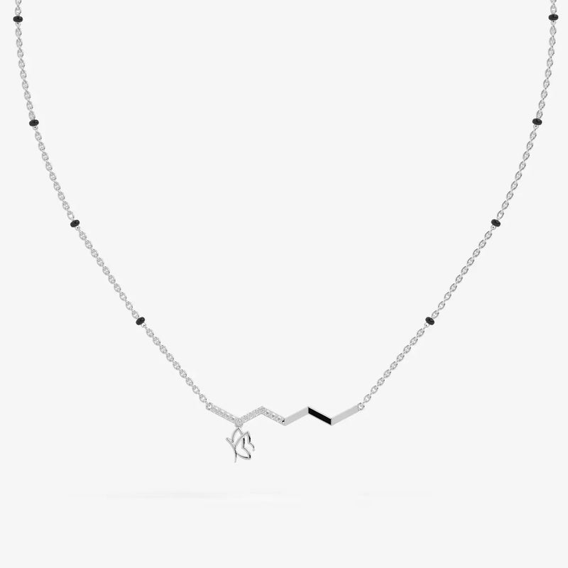 Averra Zigline Charm Mangalsutra Necklace