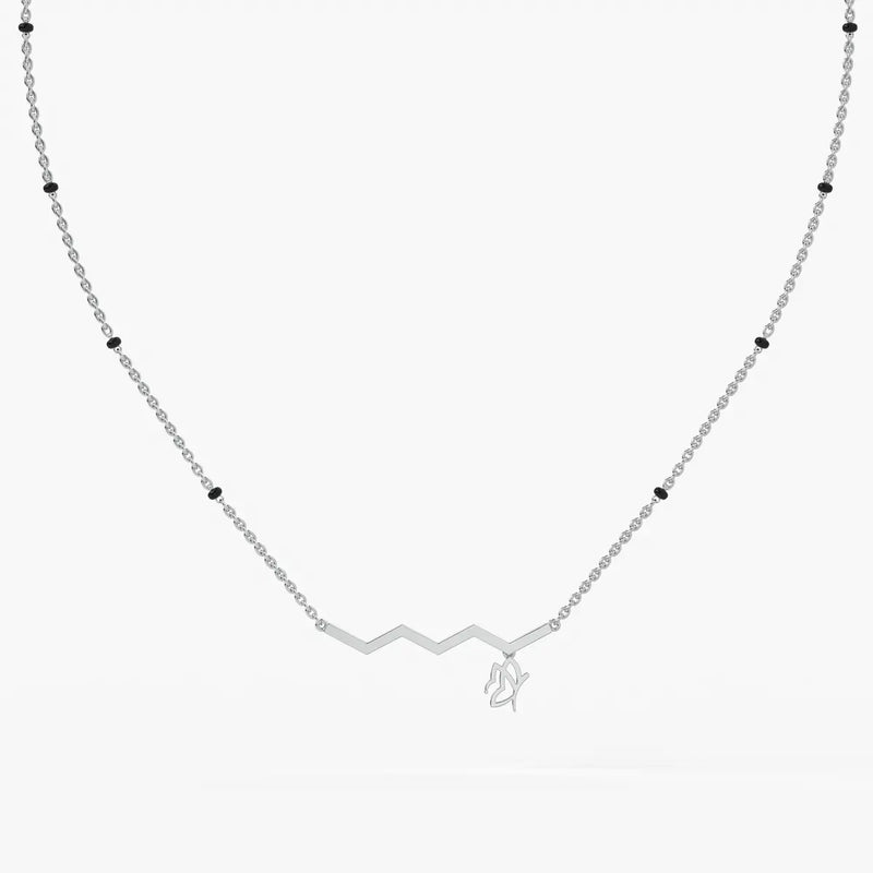 Averra Zigline Charm Mangalsutra Necklace