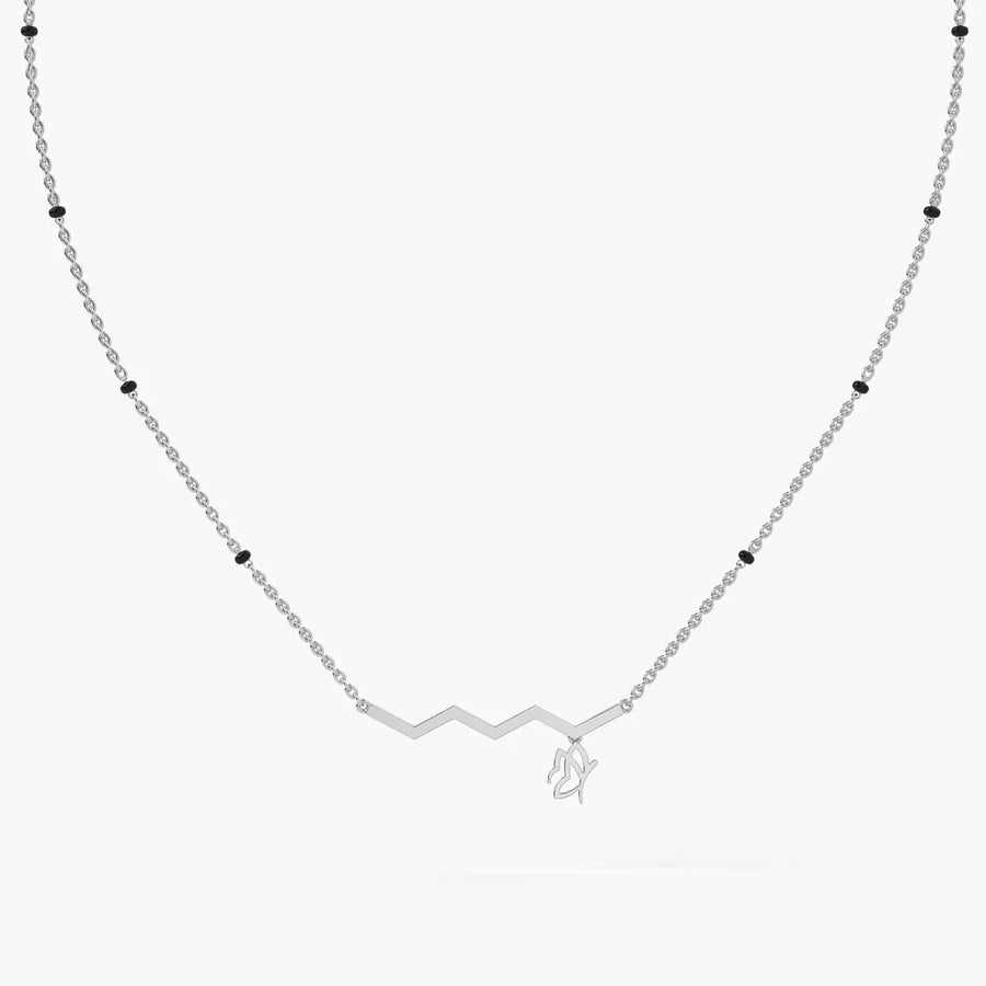 Averra Zigline Charm Mangalsutra Necklace