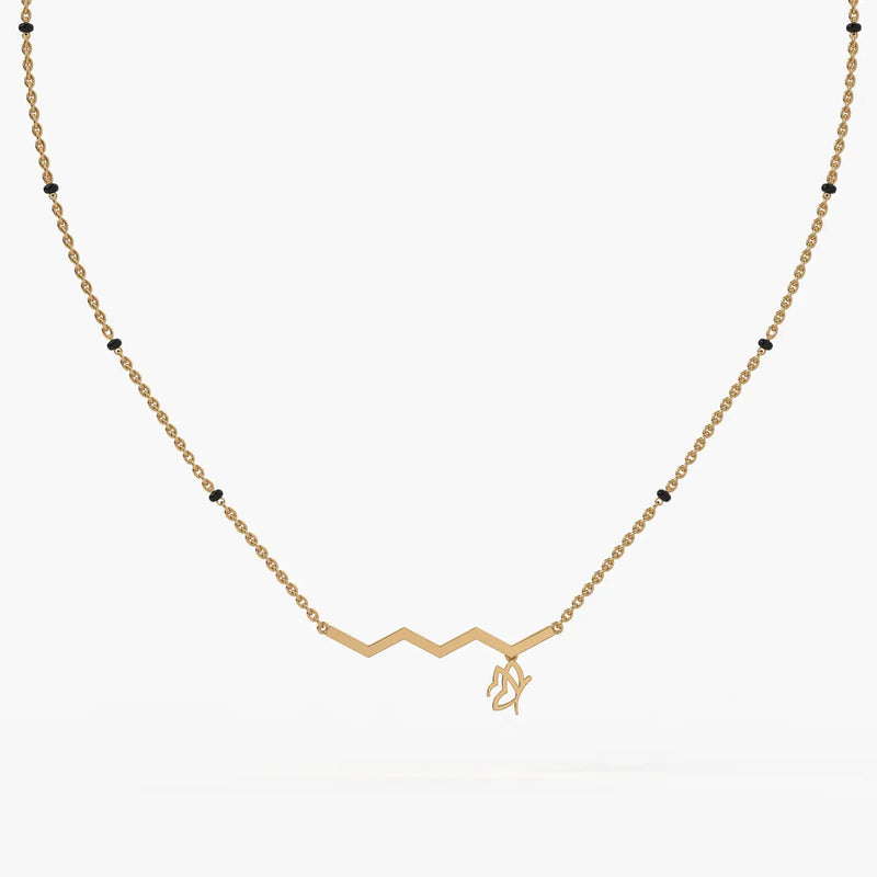 Averra Zigline Charm Mangalsutra Necklace