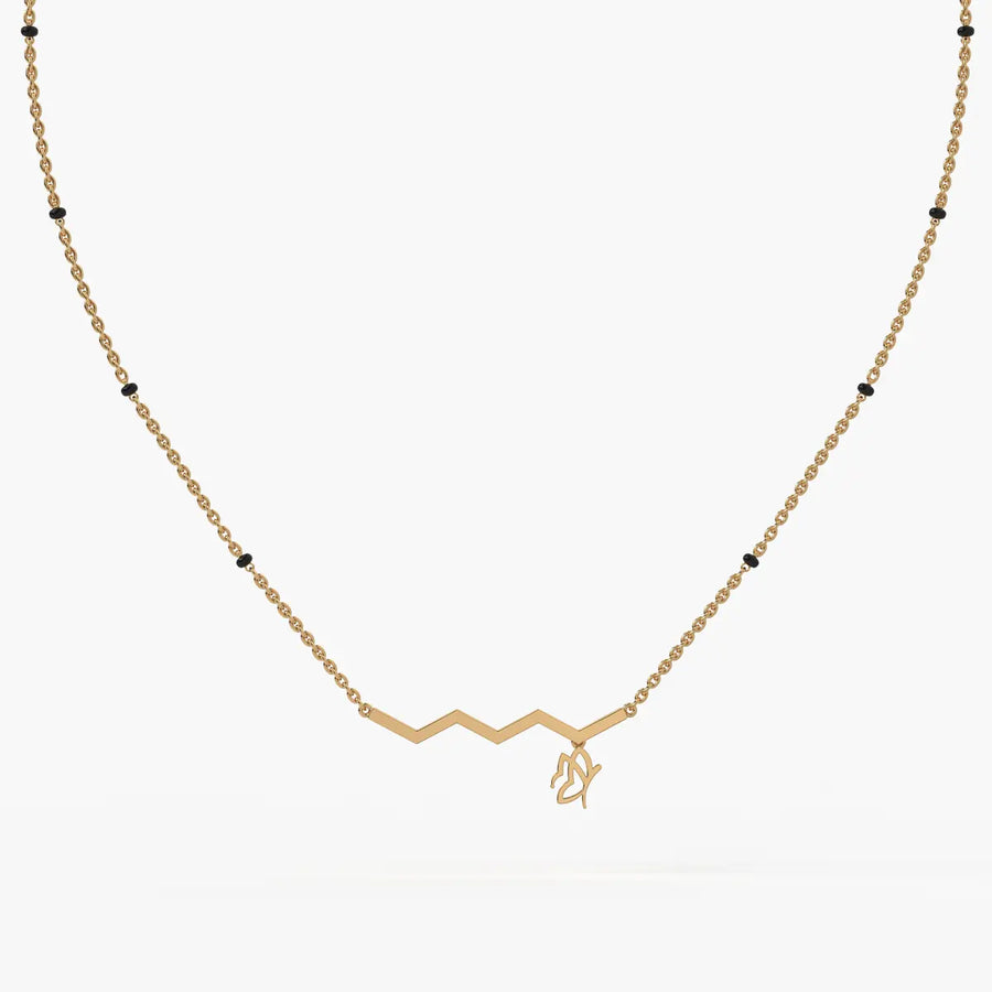 Averra Zigline Charm Mangalsutra Necklace