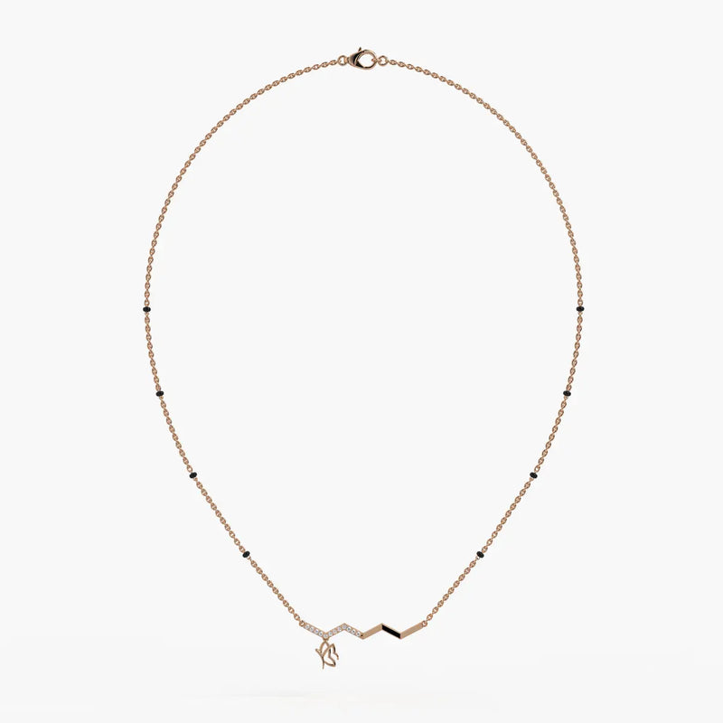 Averra Zigline Charm Mangalsutra Necklace