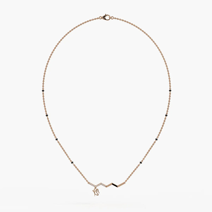 Averra Zigline Charm Mangalsutra Necklace