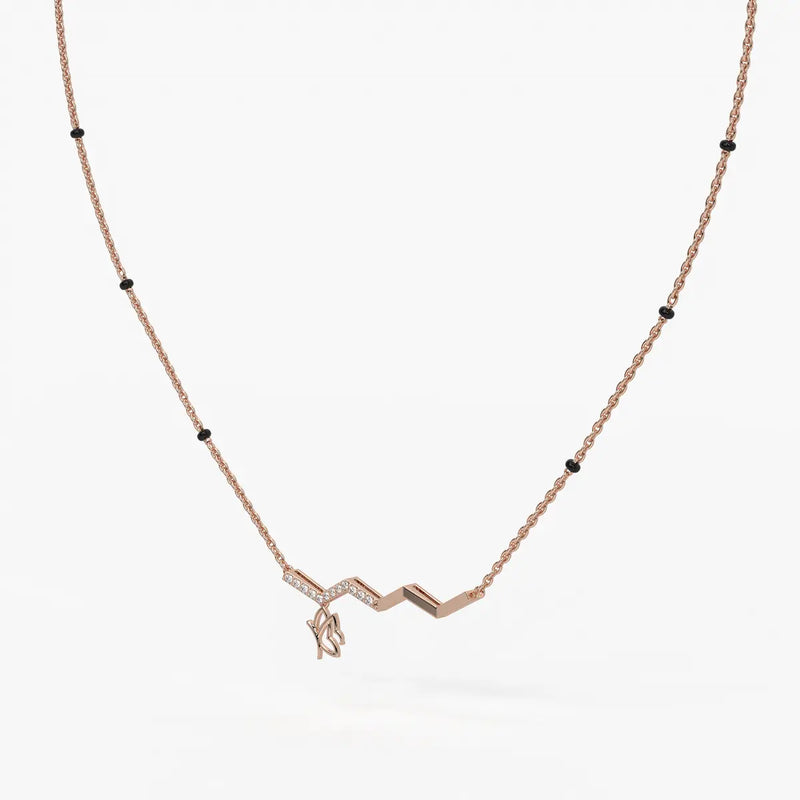 Averra Zigline Charm Mangalsutra Necklace