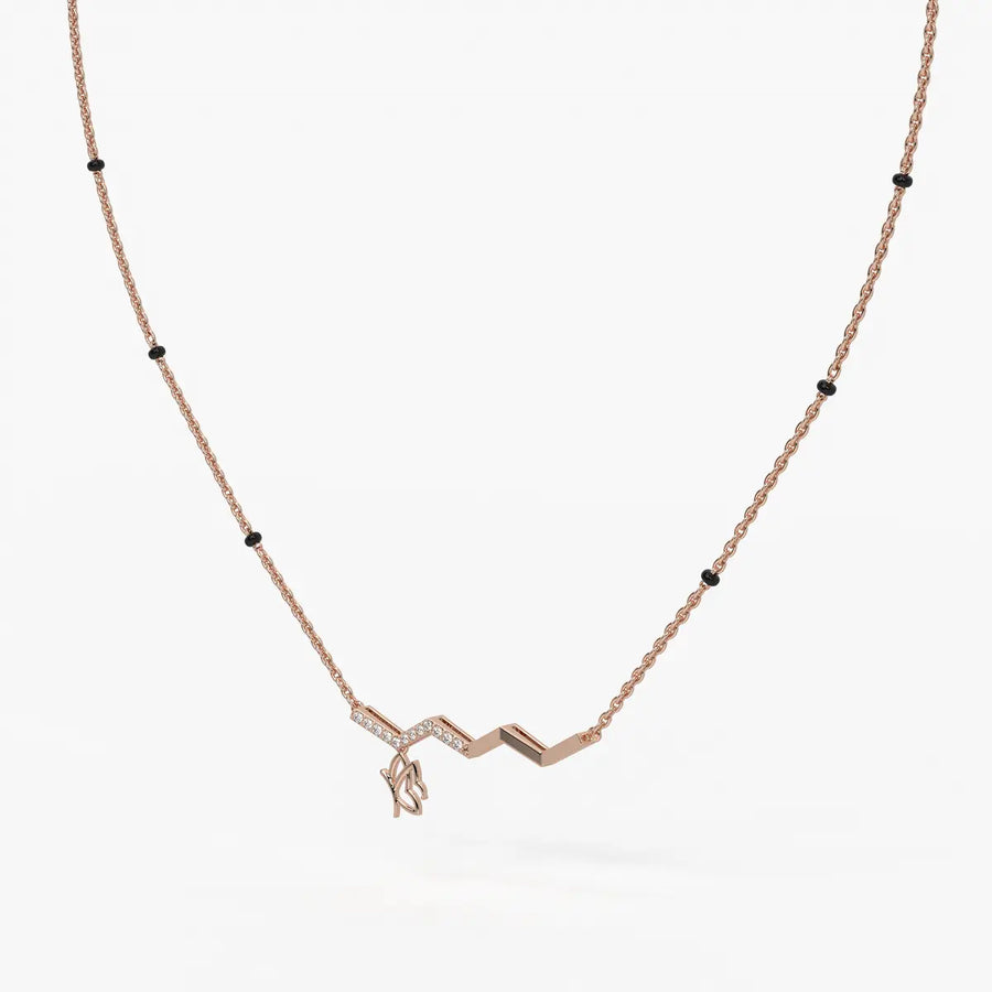 Averra Zigline Charm Mangalsutra Necklace