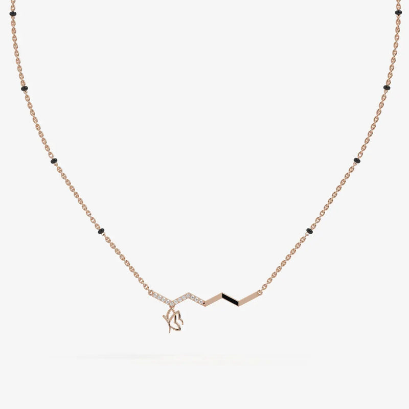 Averra Zigline Charm Mangalsutra Necklace