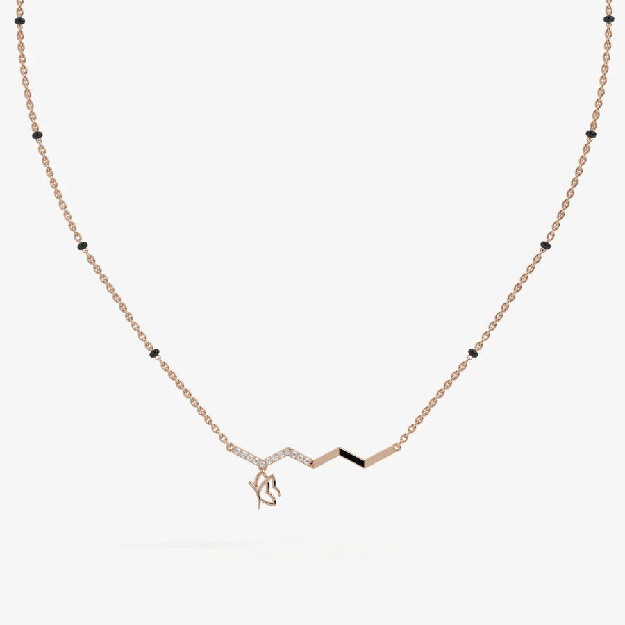 Averra Zigline Charm Mangalsutra Necklace