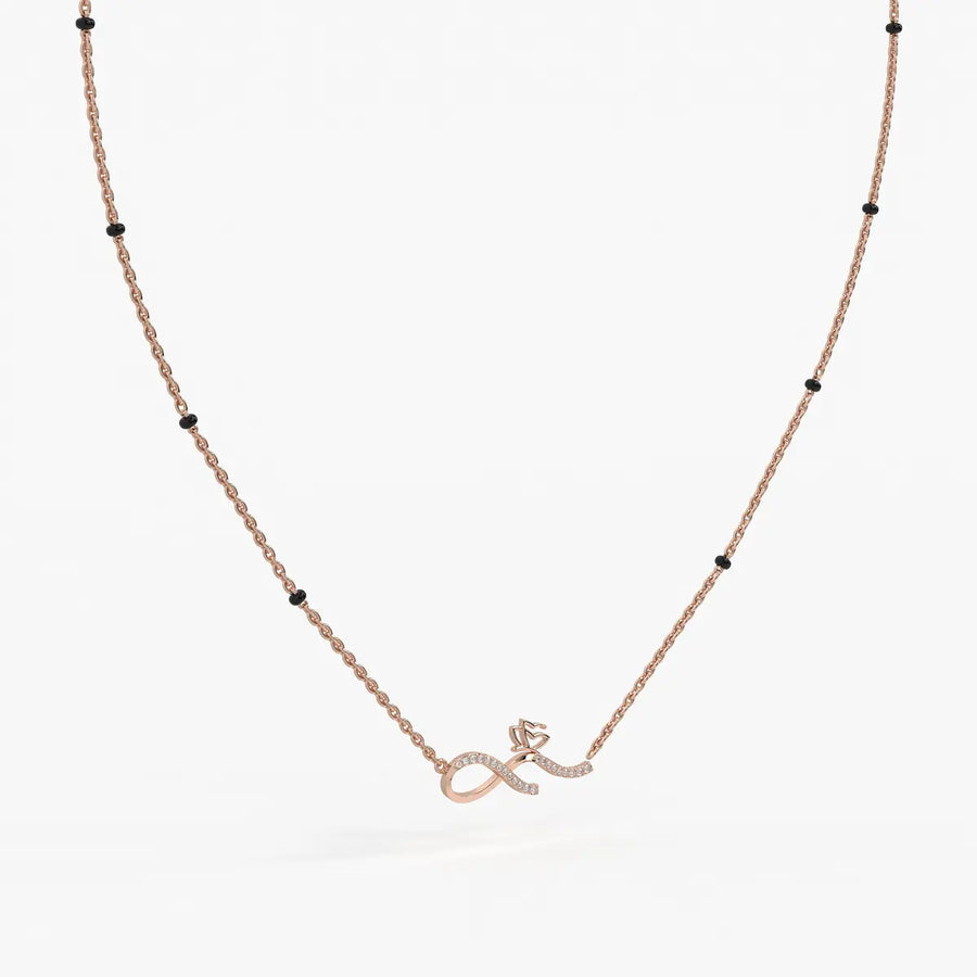 Inflore Diamond Infinity Mangalsutra