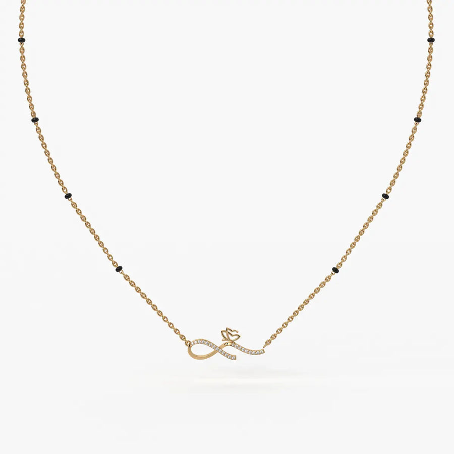 Inflore Diamond Infinity Mangalsutra