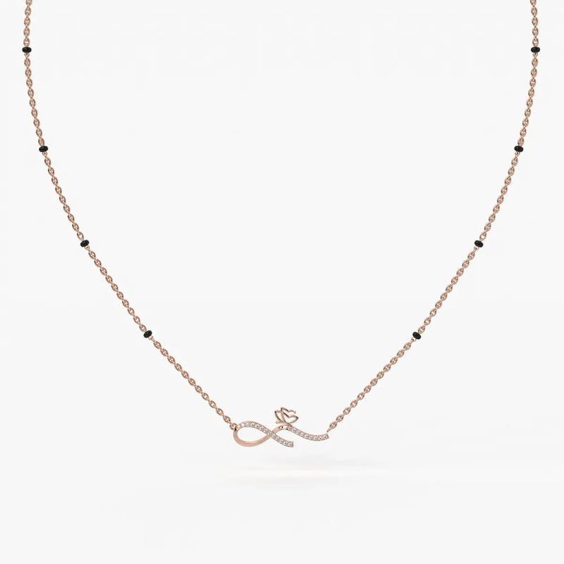 Inflore Diamond Infinity Mangalsutra