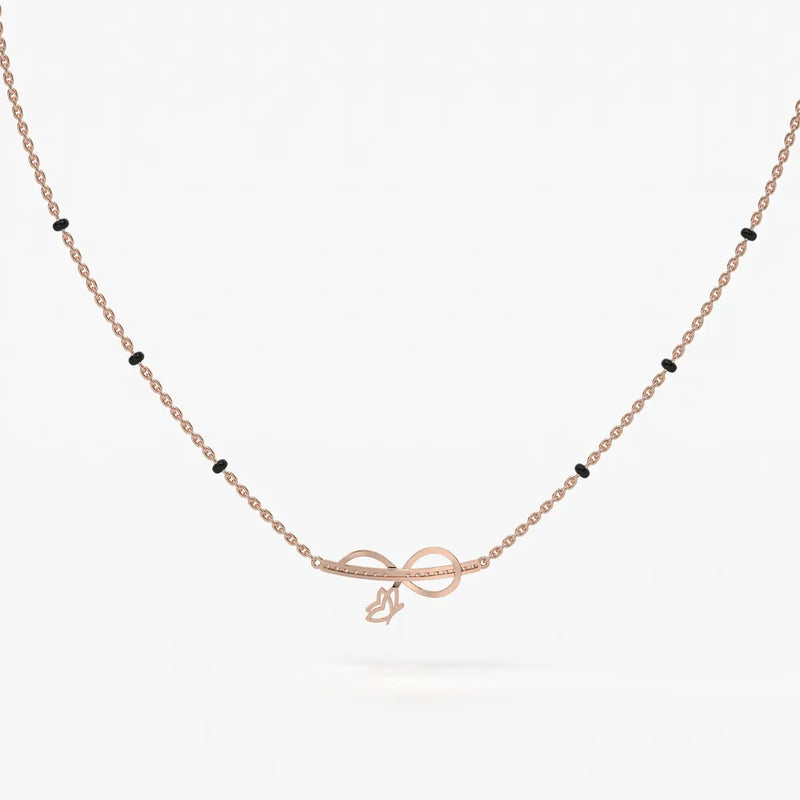 Luvirelle Diamond Bowdrop Mangalsutra Necklace