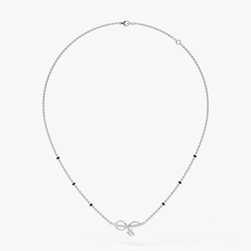 Luvirelle Diamond Bowdrop Mangalsutra Necklace