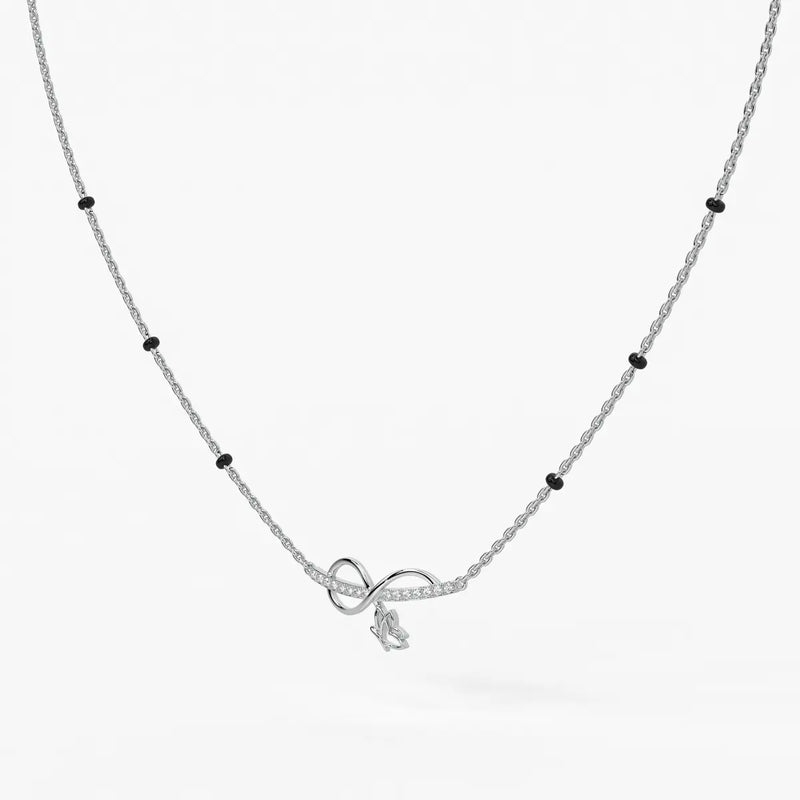 Luvirelle Diamond Bowdrop Mangalsutra Necklace