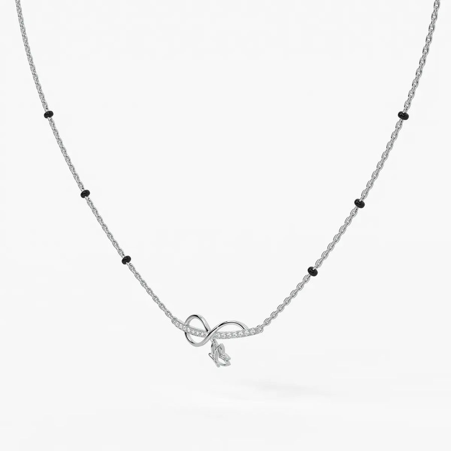Luvirelle Diamond Bowdrop Mangalsutra Necklace