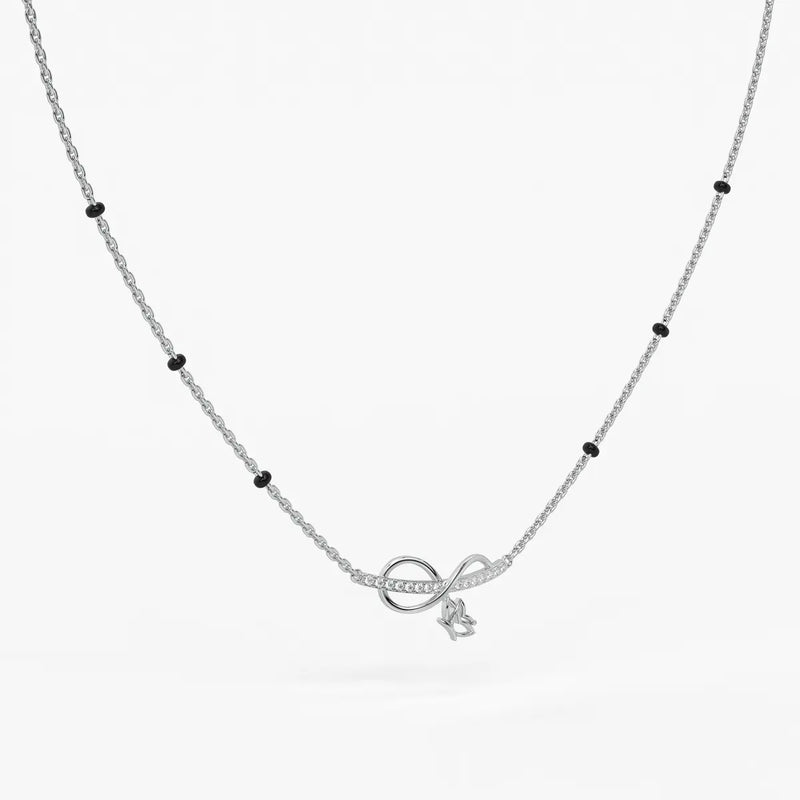 Luvirelle Diamond Bowdrop Mangalsutra Necklace