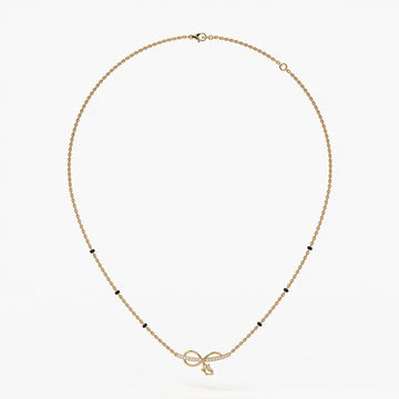 Luvirelle Diamond Bowdrop Mangalsutra Necklace