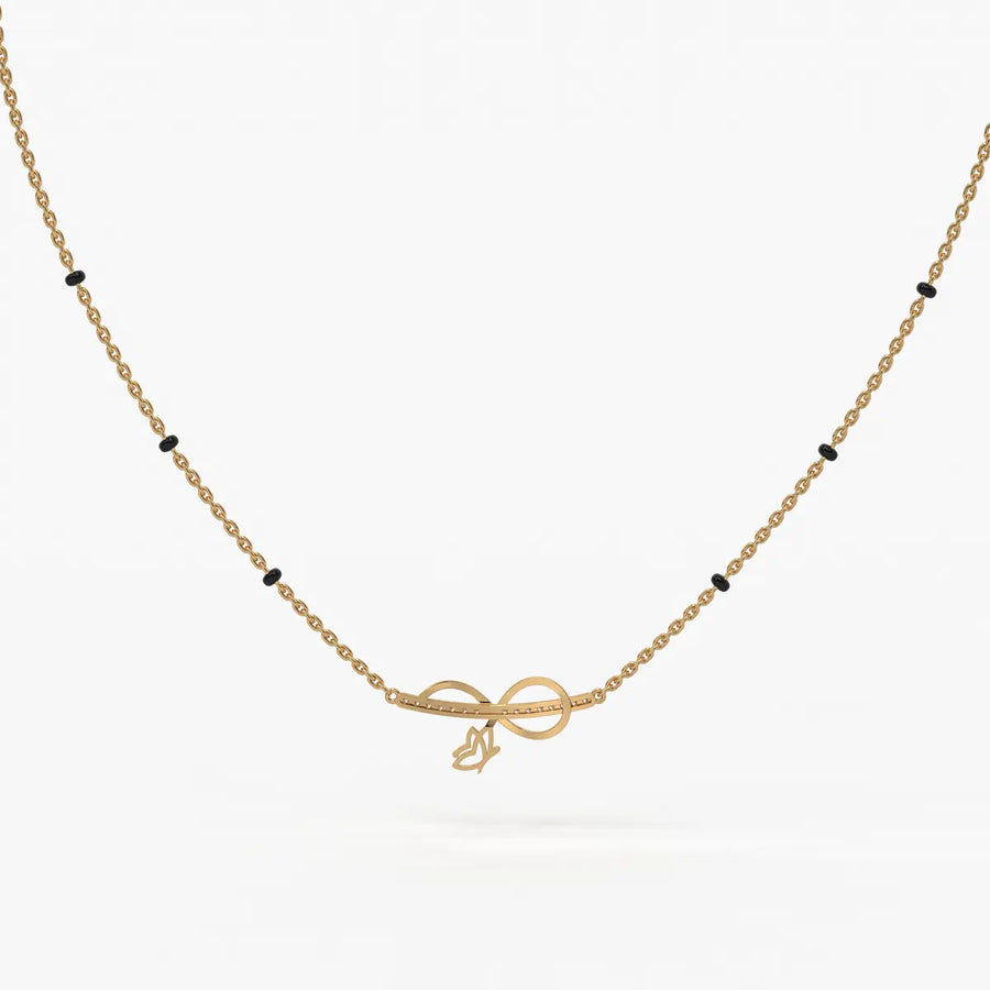 Luvirelle Diamond Bowdrop Mangalsutra Necklace