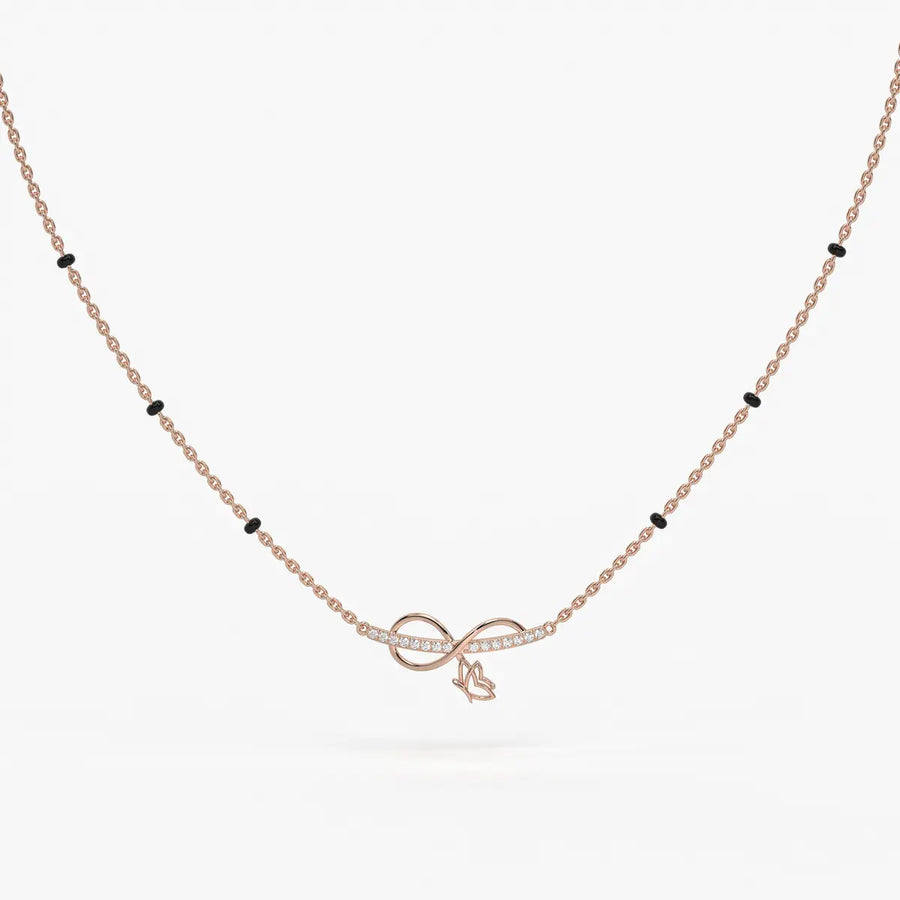 Luvirelle Diamond Bowdrop Mangalsutra Necklace