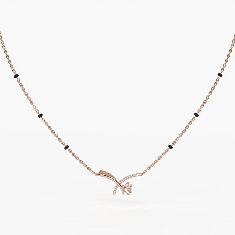 Vyelora Floral Arc Mangalsutra