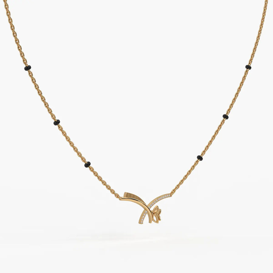 Vyelora Floral Arc Mangalsutra