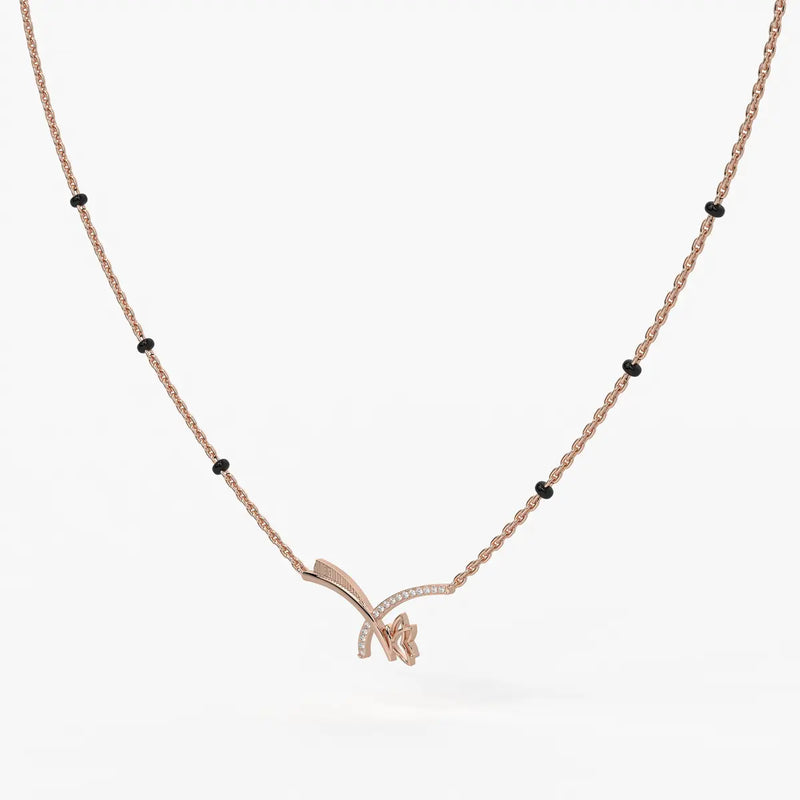 Vyelora Floral Arc Mangalsutra