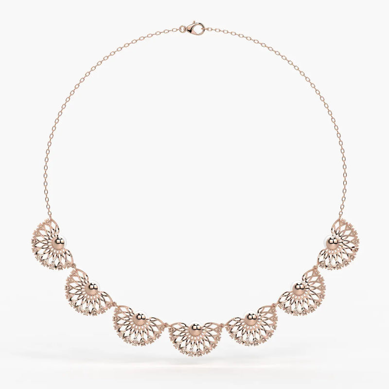Pearl Fan Designer Necklace
