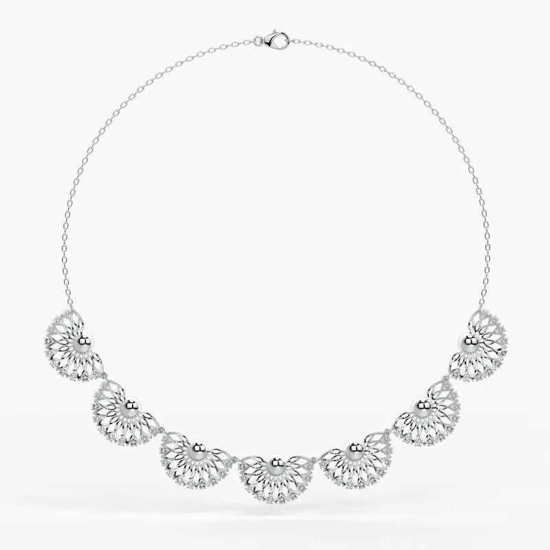 Pearl Fan Designer Necklace