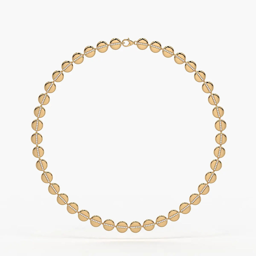 Aurevia Spark Disc Rhythm Necklace