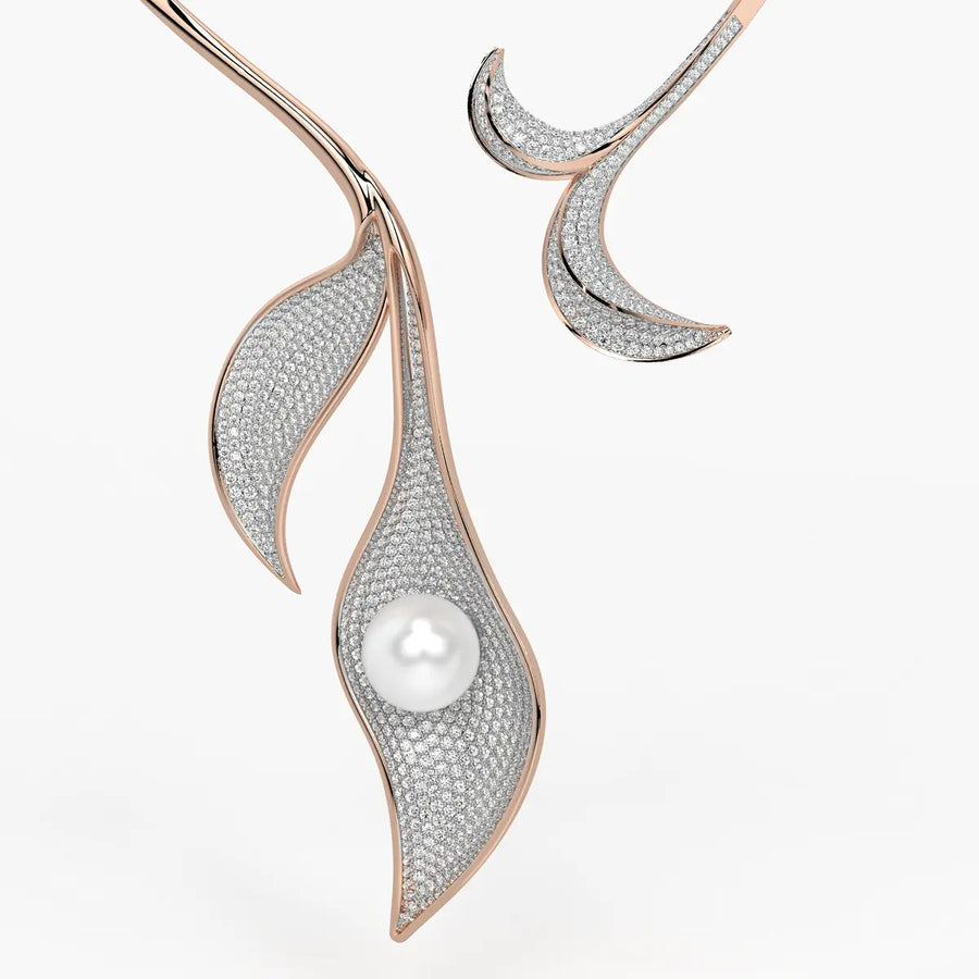 Flame Curve Statement Necklace