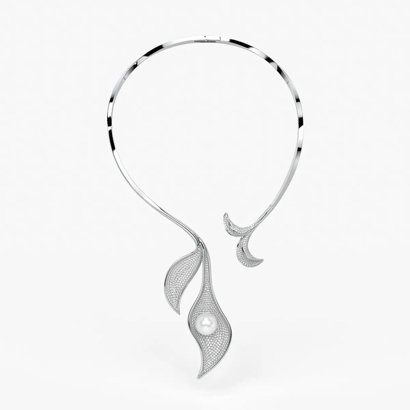 Flame Curve Statement Necklace
