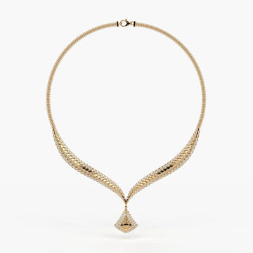 Veyara Chevron Cascade Necklace